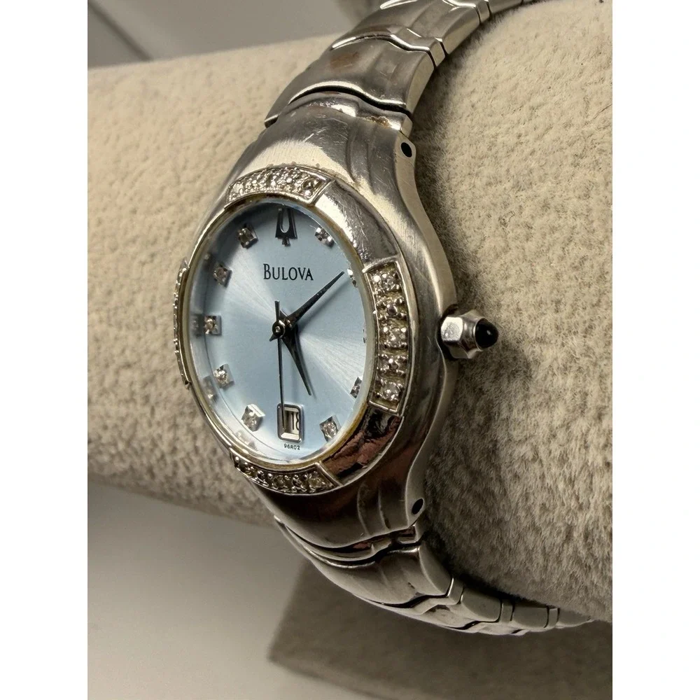 Bulova 96R02 Maestro New Battery Ladies Watch 26MM 7